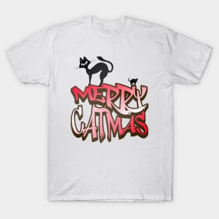 Merry Catmas - Street Art T-Shirt